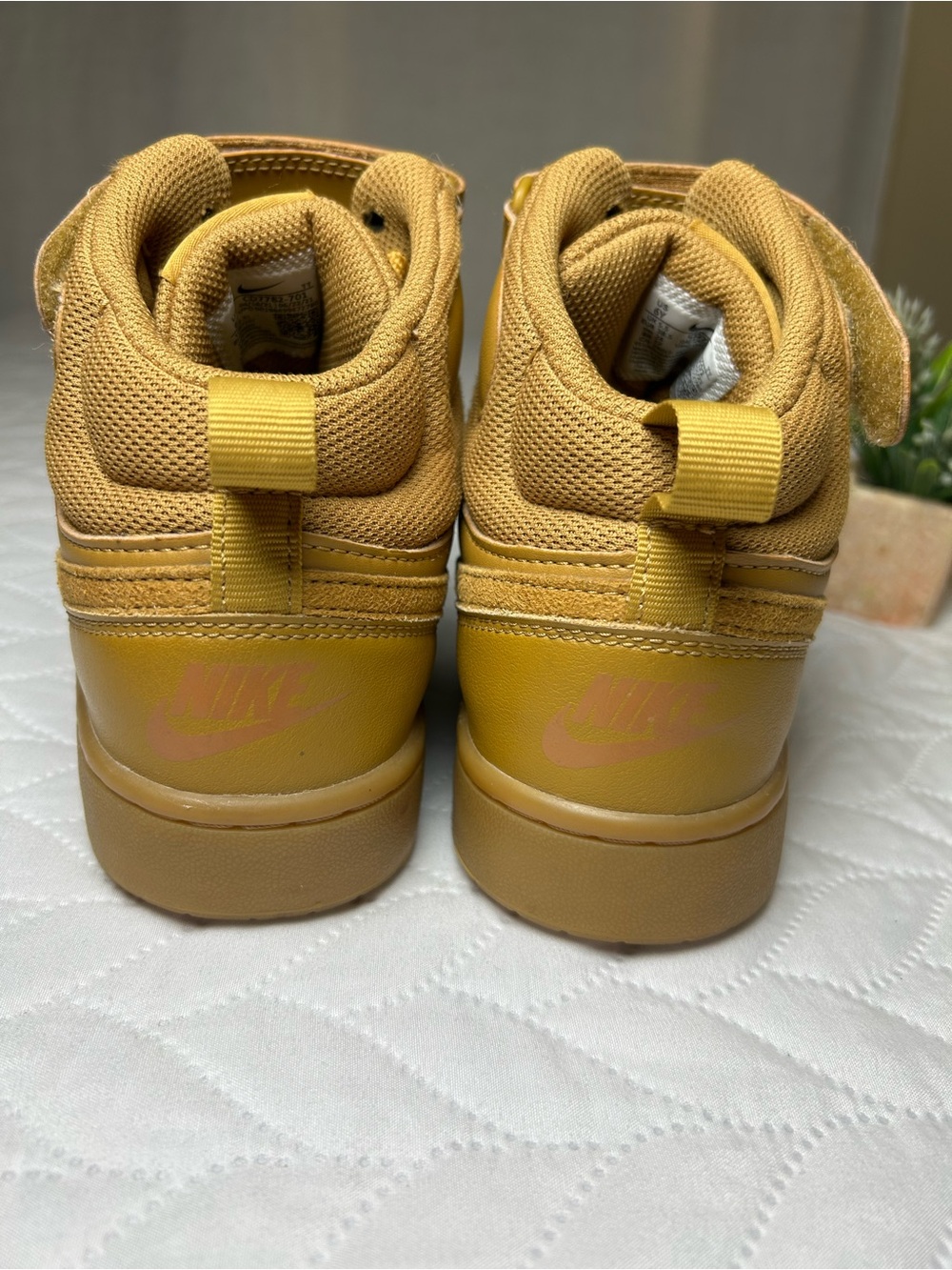 Nike Court Borough Mid 2 "Wheat" - Size 6Y (Women's 7.5) - Picture 2 of 10